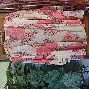 Style & Co Color block Floral Kimino Size PL